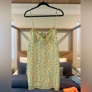 RUFFLE TRIM SLIP MINIDRESS